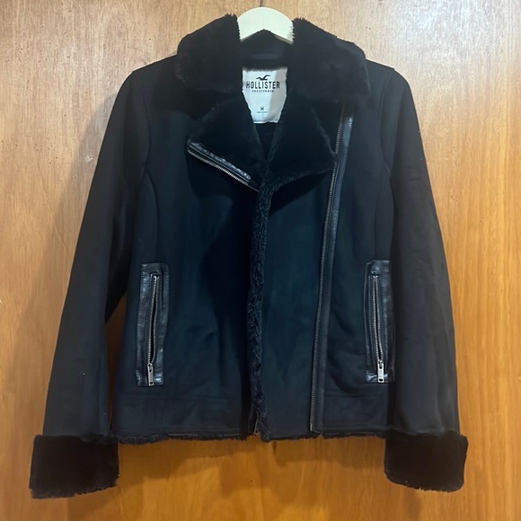 Hollister faux shearling biker jacket - Picture 7 of 11